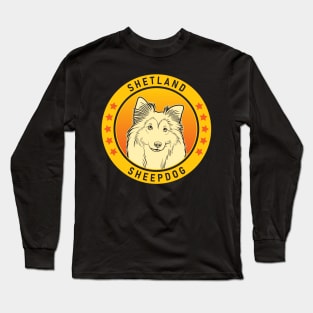 Shetland Sheepdog Dog Portrait Long Sleeve T-Shirt